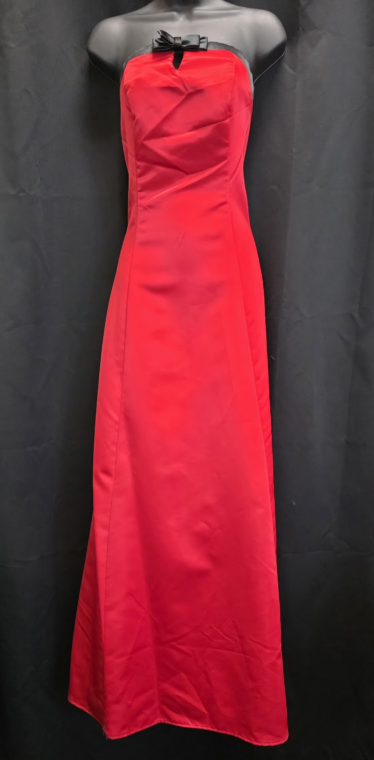 Satin A-Line Bow Neckline