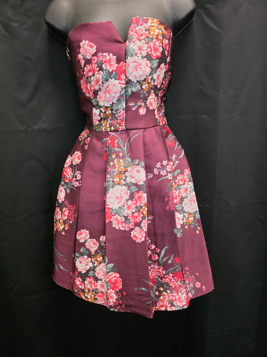 Short Floral Aline Dress