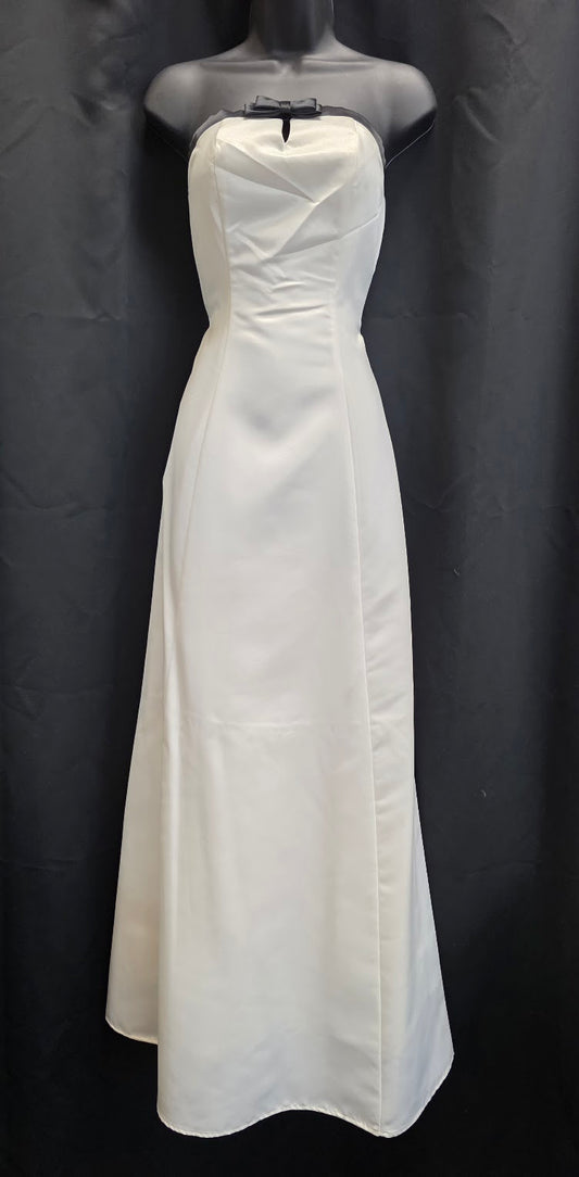 Satin A-Line Bow Neckline
