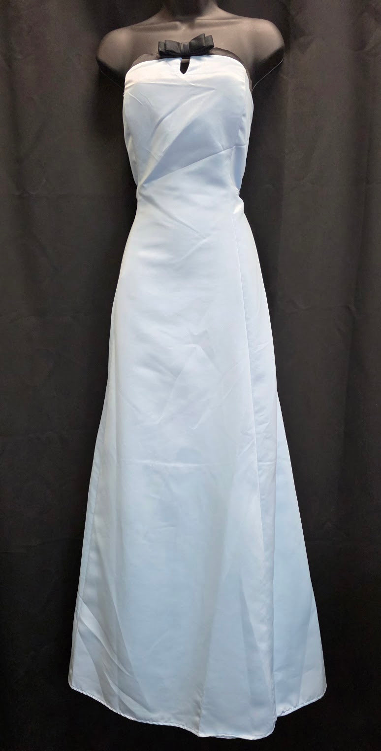 Satin A-Line Bow Neckline