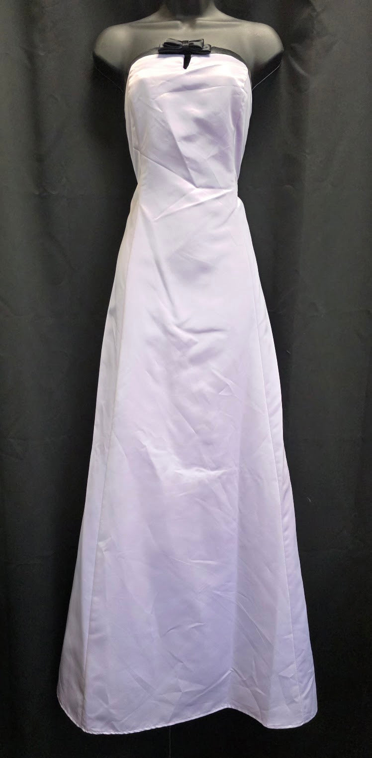 Satin A-Line Bow Neckline