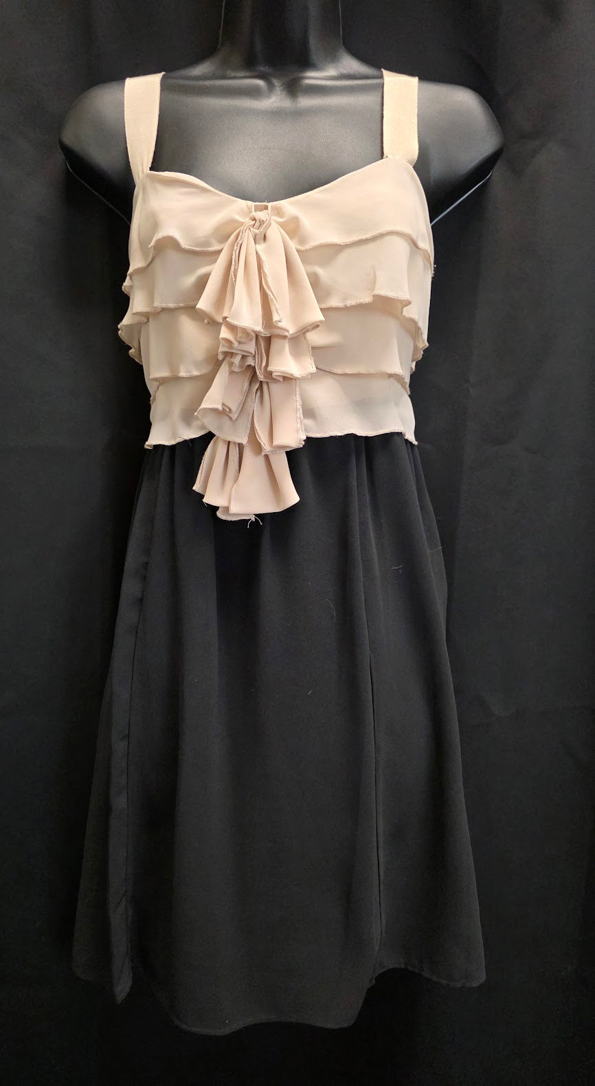 Tank Style Top with Ruffles and Tie Front Details with Simple Skirt
