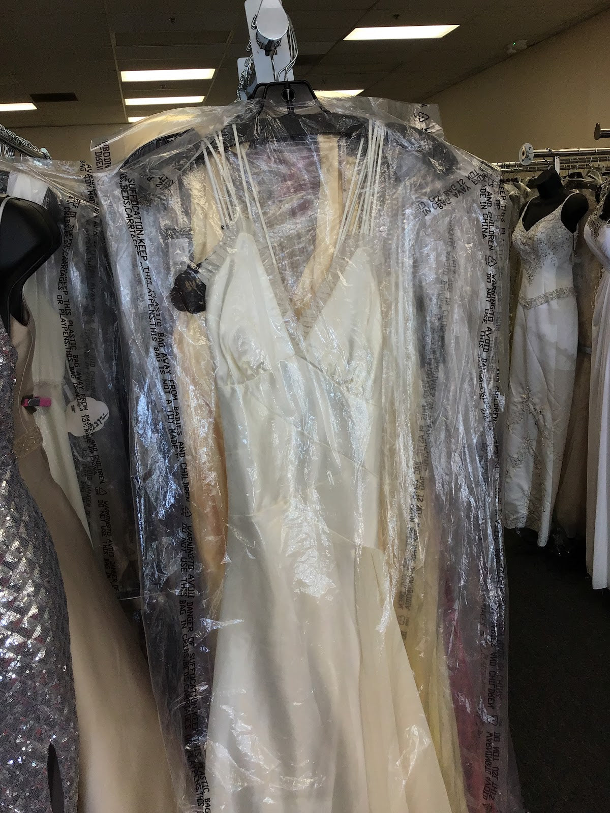 Prom dress- satin with slight fringe top