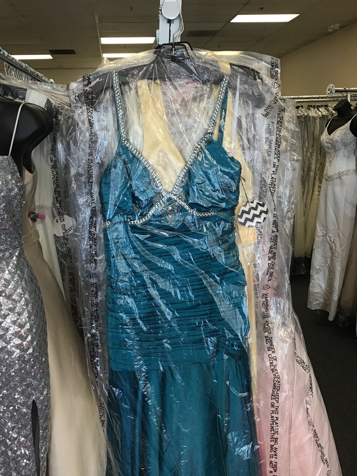 Prom dress-satin with beading