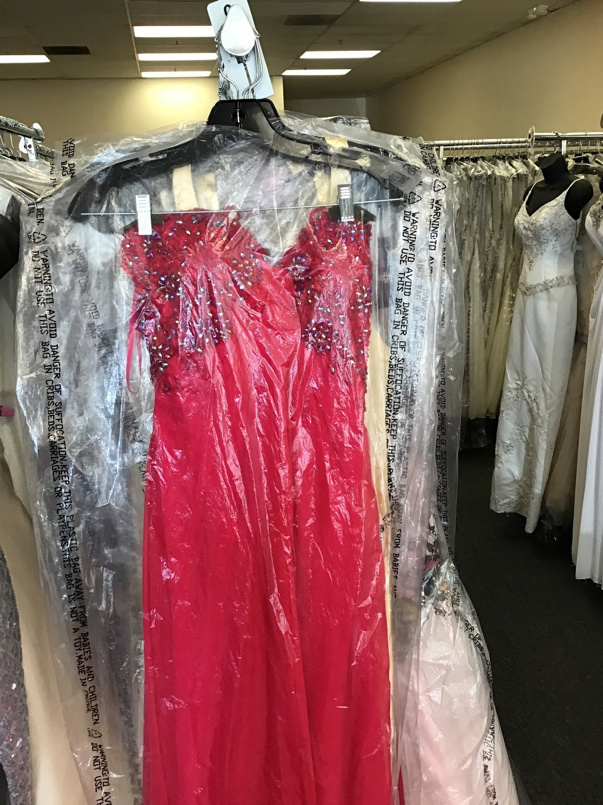 Prom dress-strapless with sequin top